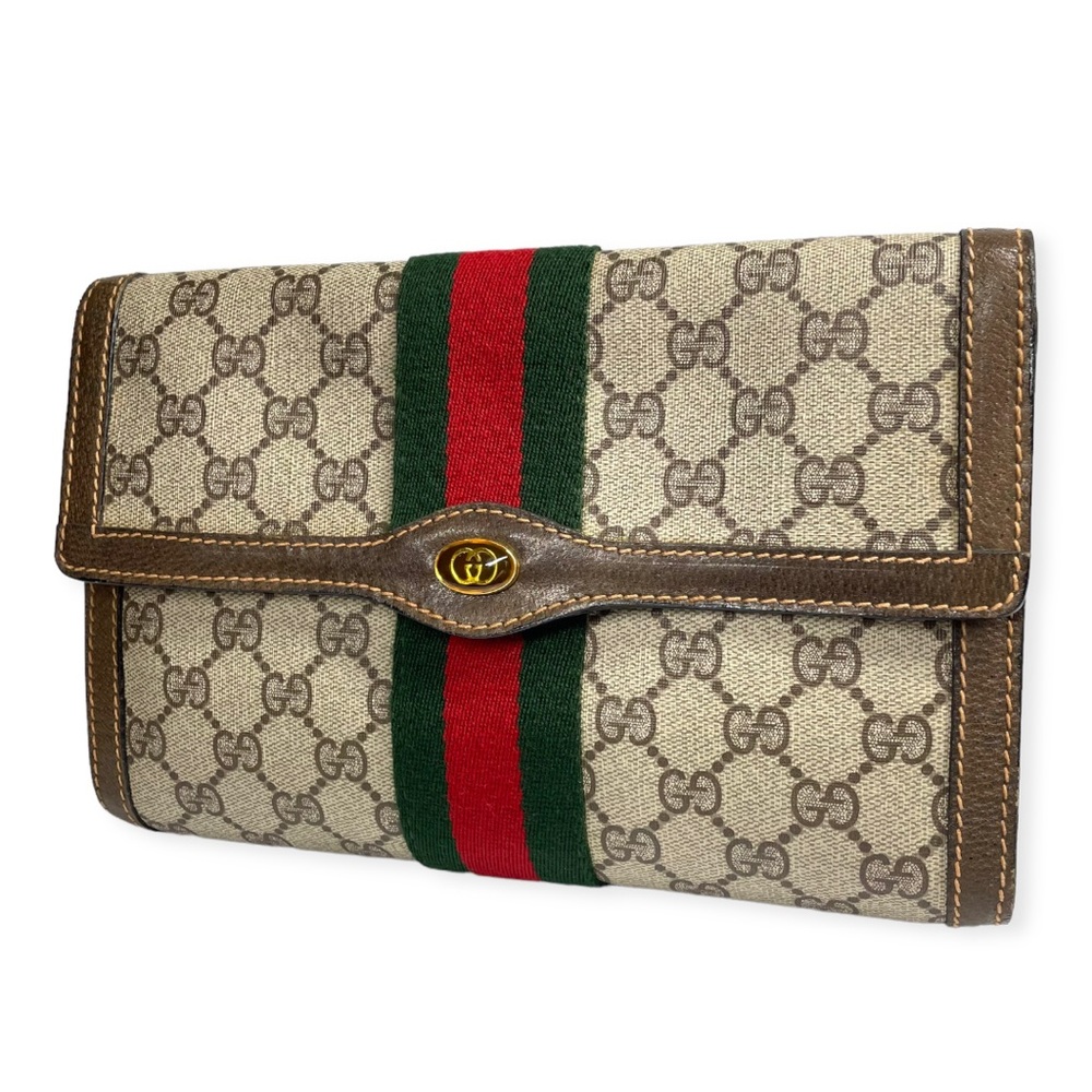 🔴SOLD🔴Gucci Ophidia Sherry Line Supreme GG Monogram Clutch Bag. - Picture 14 of 17
